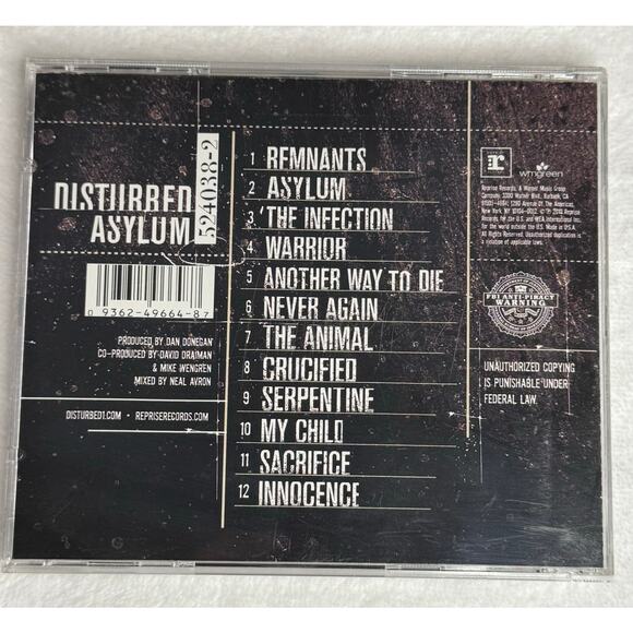 Disturbed – Asylum CD (2010) Reprise Records • Metal Album Clean Disc + Inserts - Picture 2 of 10